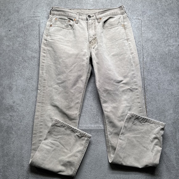 Levi's 514 White Tab Men's Khaki Jeans 31x32 Straight Leg Casual Classic Fit - Picture 1 of 11